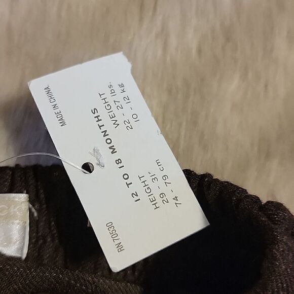 JANIE AND JACK SPECIAL OCCASION BROWN WOOL PINSTRIPED PANTS - NEW! - Picture 4 of 6